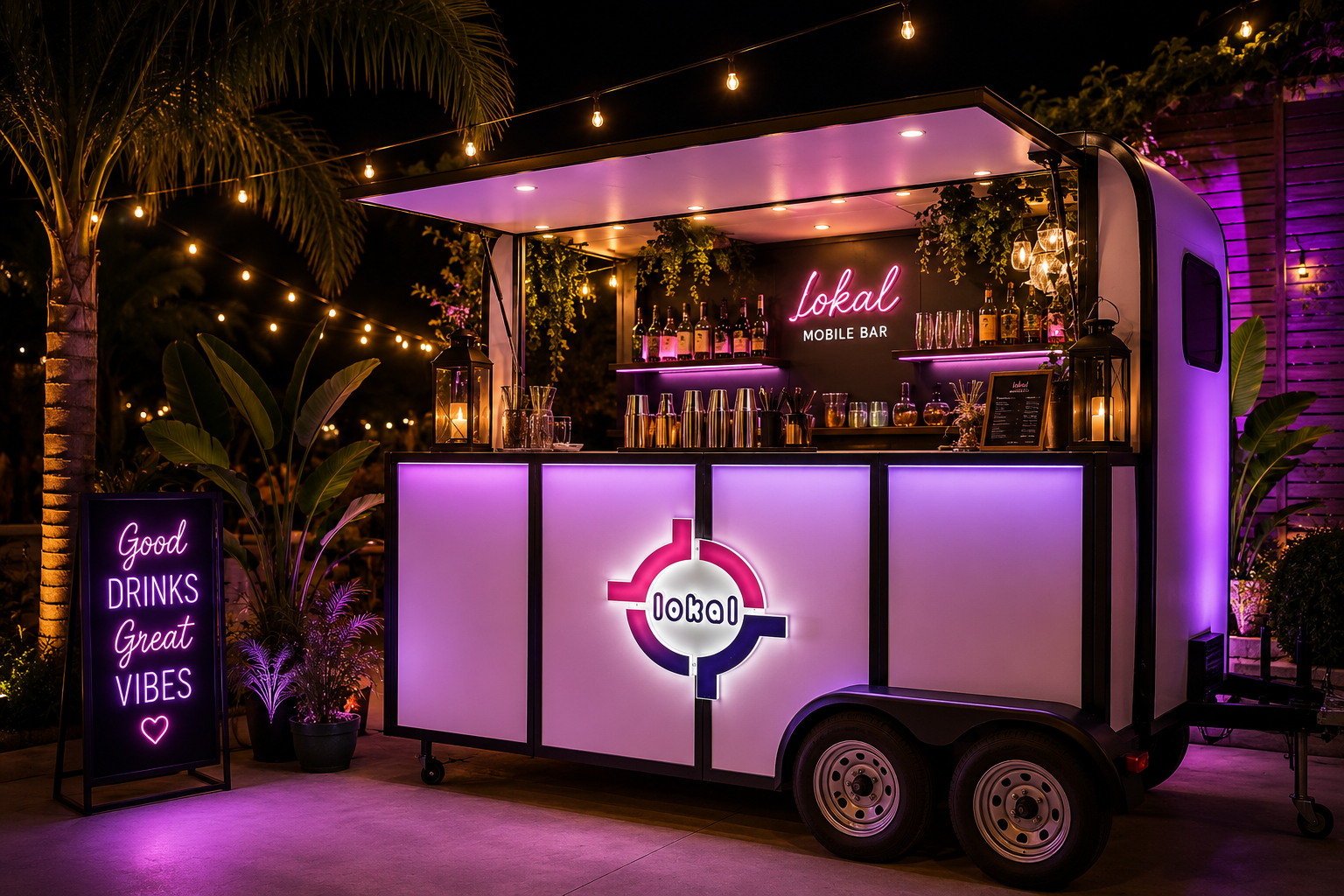 Mobile bar setup