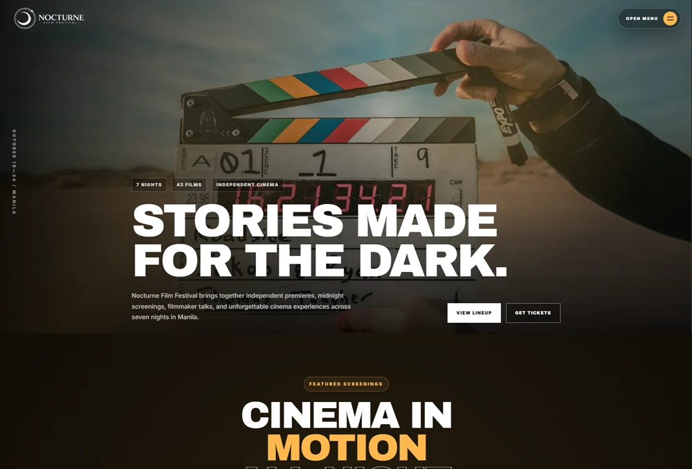 Entertainment website template