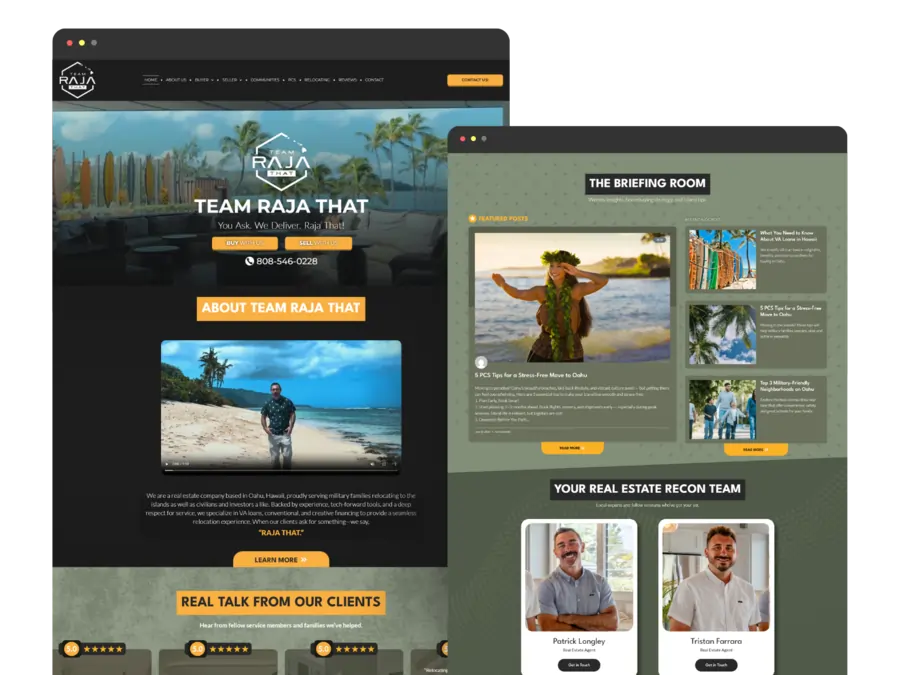 Team Raja That website showcase