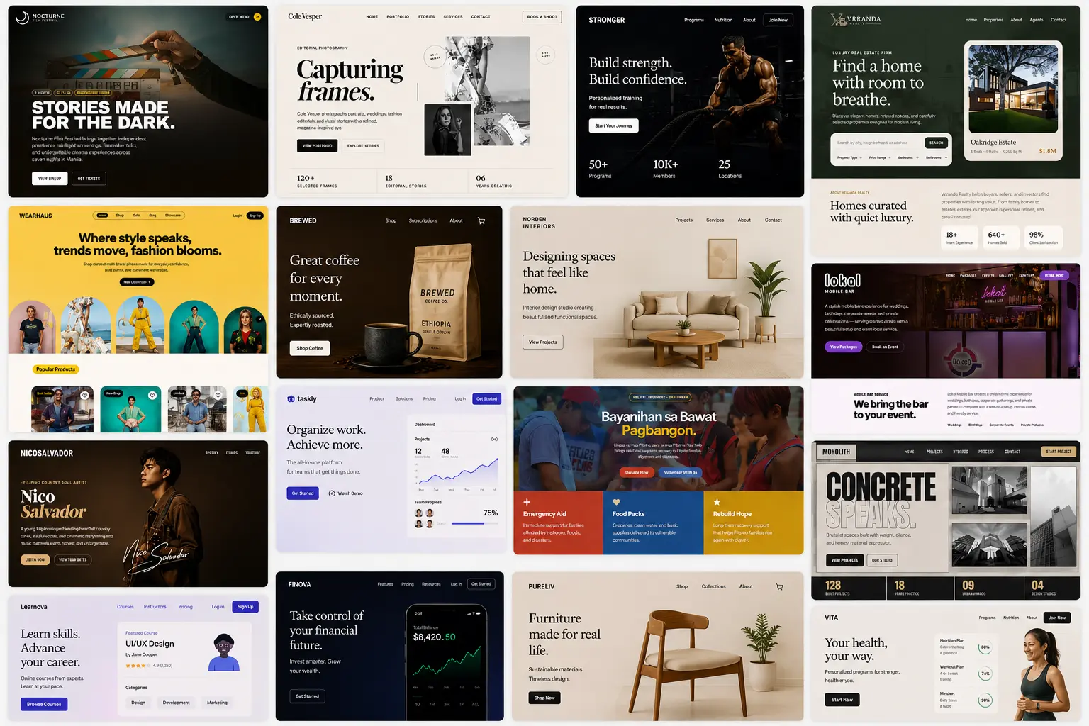 Startup website design
